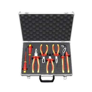 Sgriwdreifer 7 Darn Wedi'i Gosod Gyda Gefail